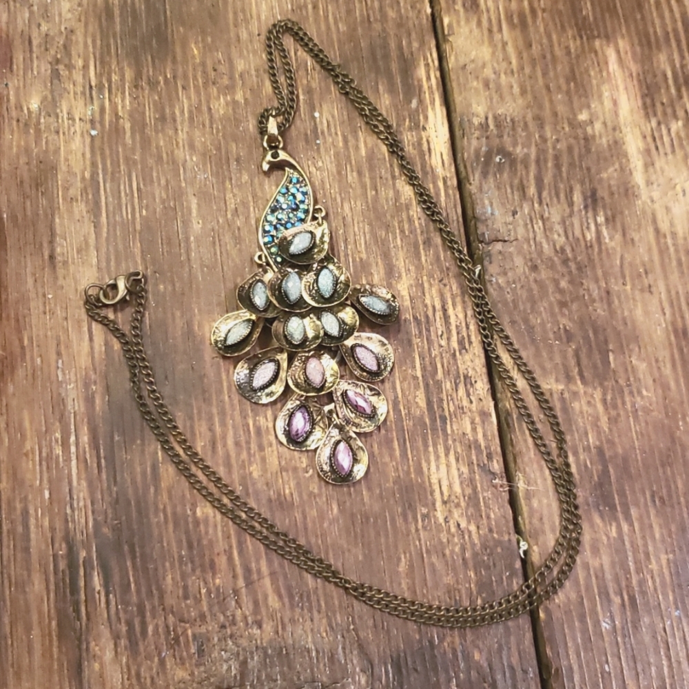 Peacock necklace